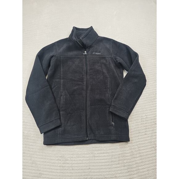 Columbia Fleece Youth Large 14/16 Black Full Zip Cold Weather - Picture 1 of 7